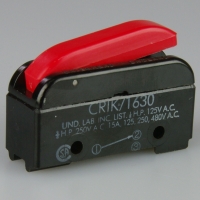 Saia-Burgess CR1K/1630-UL 15a Microswitch with red plastic lever actuator